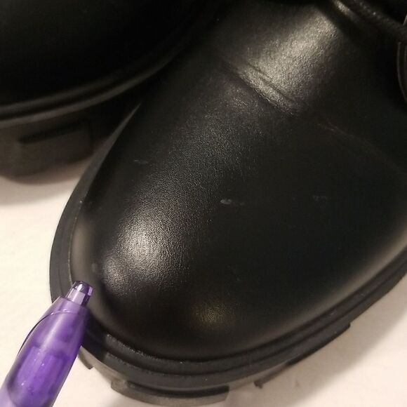 RAID Chunky Heel Goth Platform Biker Boots Size 6/39 GC - Picture 12 of 14